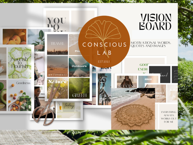 Nature's Way' Vision Board Kit [Tan/Natural Graphics]